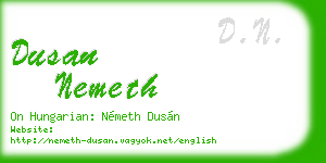 dusan nemeth business card